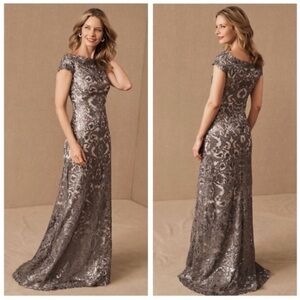 Tadashi Shoji Odette Floor Length Formal Gown from Anthropologie, Size 2